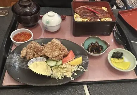 うな丼と唐揚げセット