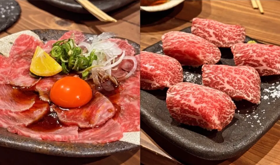 「すき焼き」と「肉寿司」